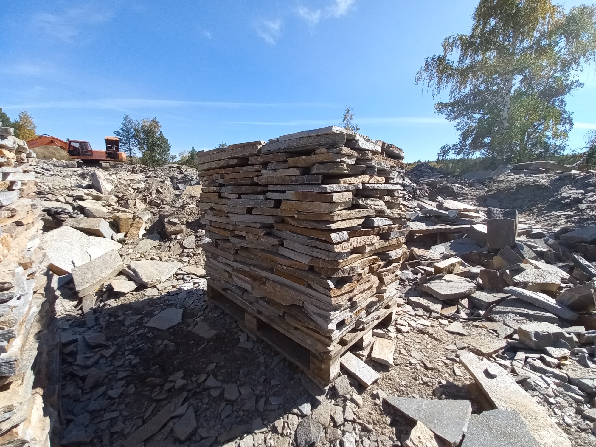 Плитняк златолит серебристый для мощения на бетон купить в Богдановиче