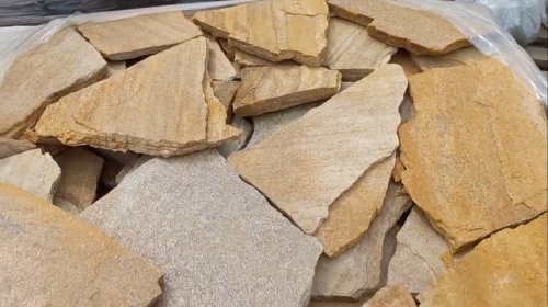 Плитняк златолит жёлтый для цоколя купить в Богдановиче