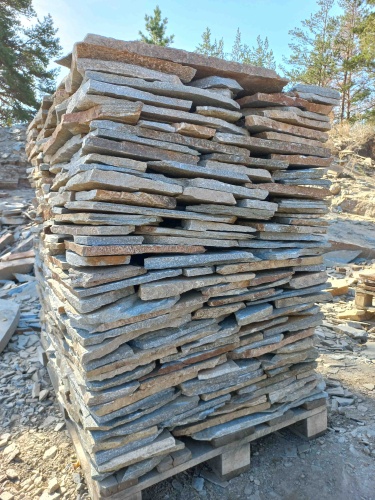 Плитняк златолит серебристый для цоколя, отмостки купить в Богдановиче