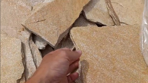 Плитняк златолит жёлтый золотистый для фасада 1,5-3см купить в Богдановиче