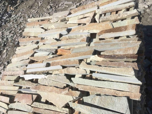 Горбушка златолит золотистый для облицовки купить в Богдановиче